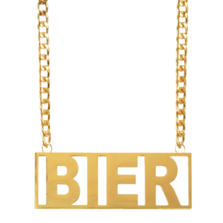 PartyXplosion Ketting - Bier - Goudkleurig