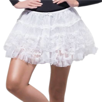 Smiffys Petticoat - Kant - Wit - S