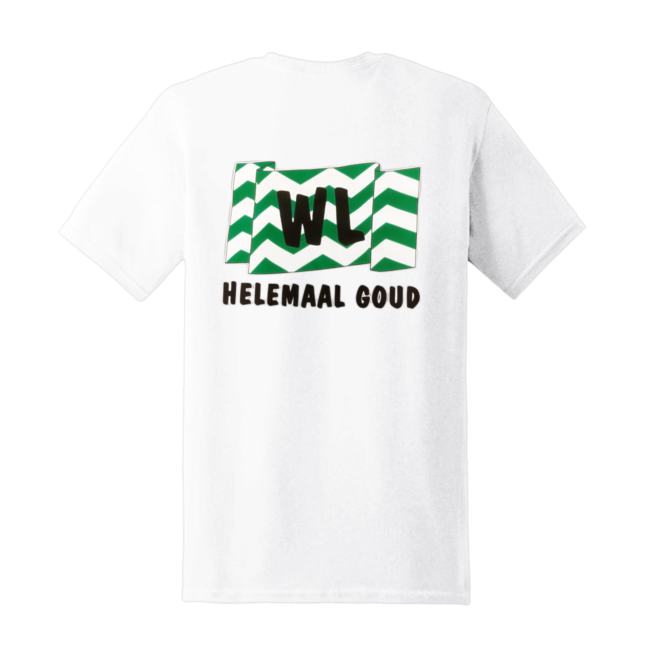 1234feest T-shirt - Helemaal Goud - Wit - Westland - S