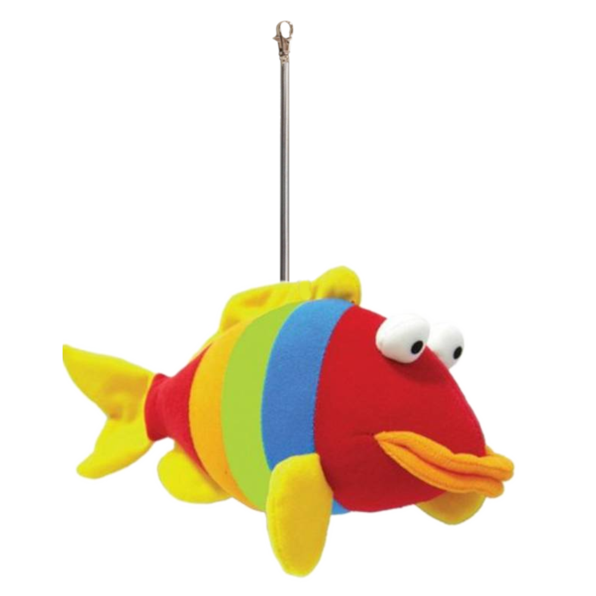 Wiebeldier aan veer - Regenboogvis