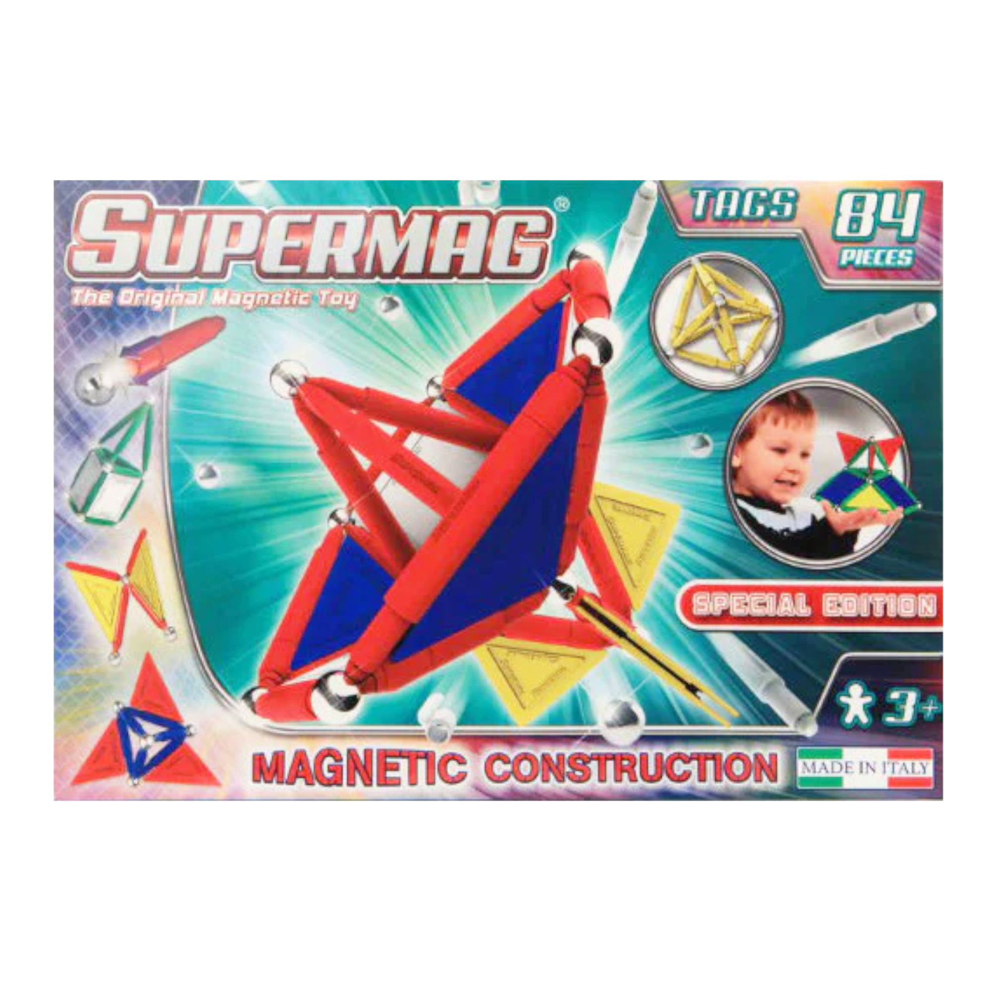 Constructieset - Magneten - 84dlg. - 5+