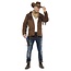 Smiffys Kostuum - Cowboy - Sheriff - Bruin - Jas, hoed & halsdoek - L