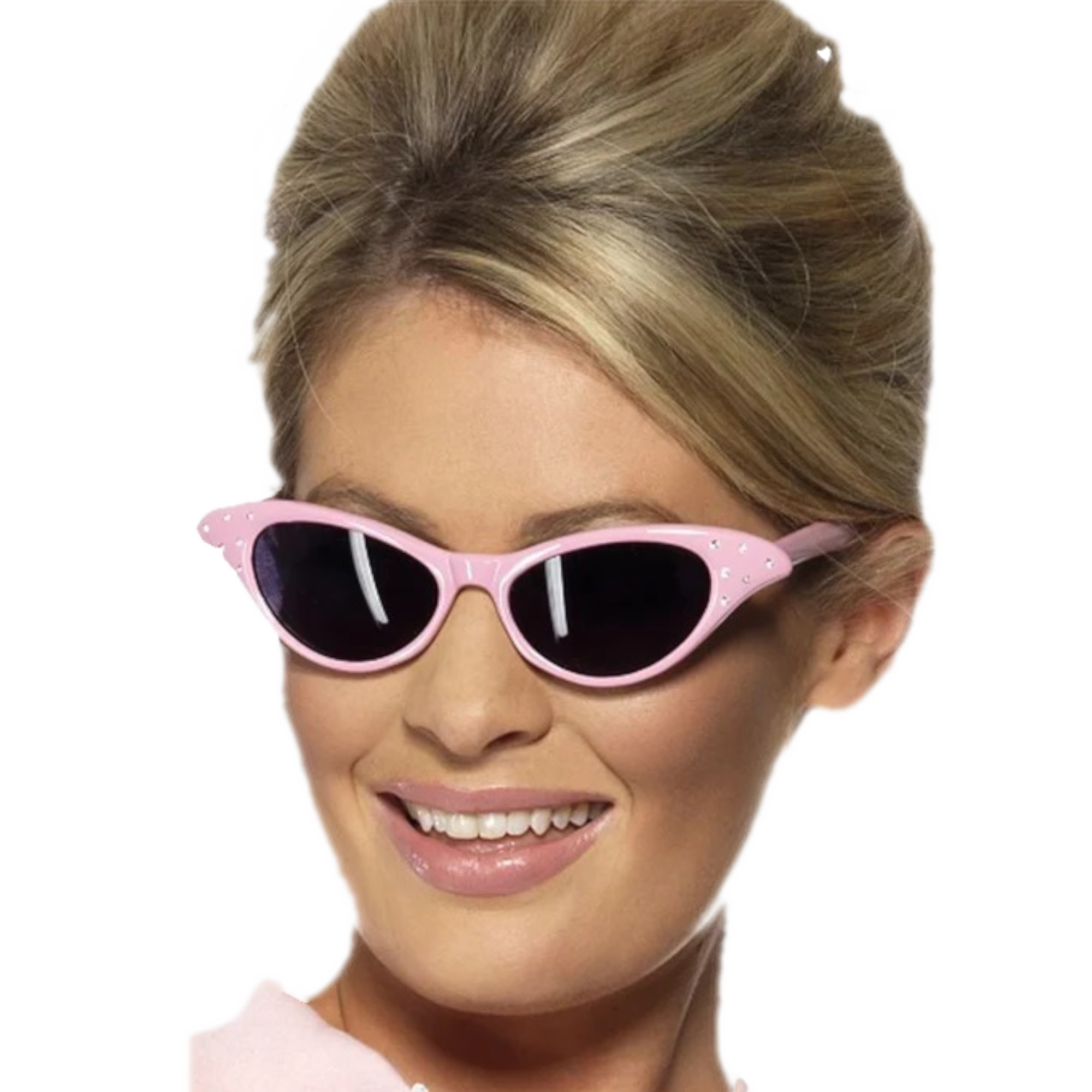 Bril - Rock & roll - Sixties - Roze - Vlindermodel