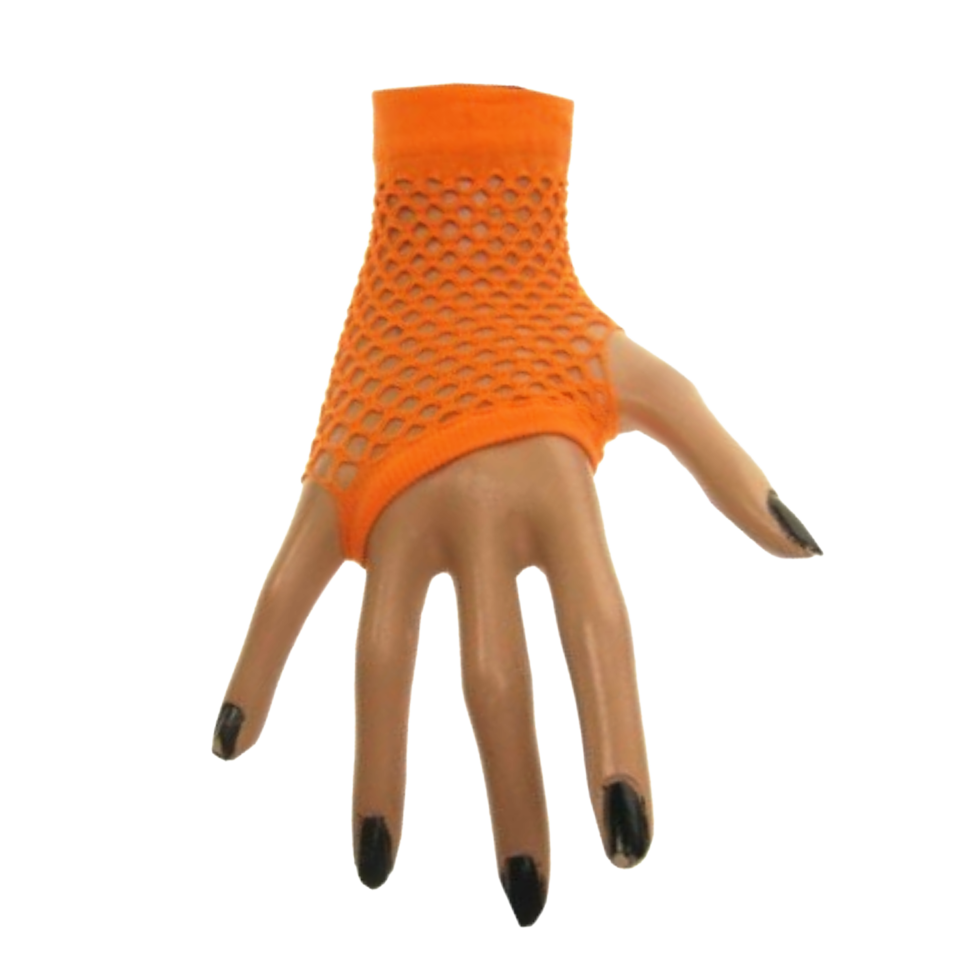 Handschoenen - Oranje - Vingerloos - Net - Kort - Fluor, neon