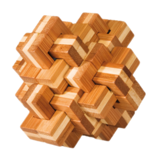 Puzzel - IQ puzzel - Bamboe - Ananas - 8.7x7.0x8.7cm