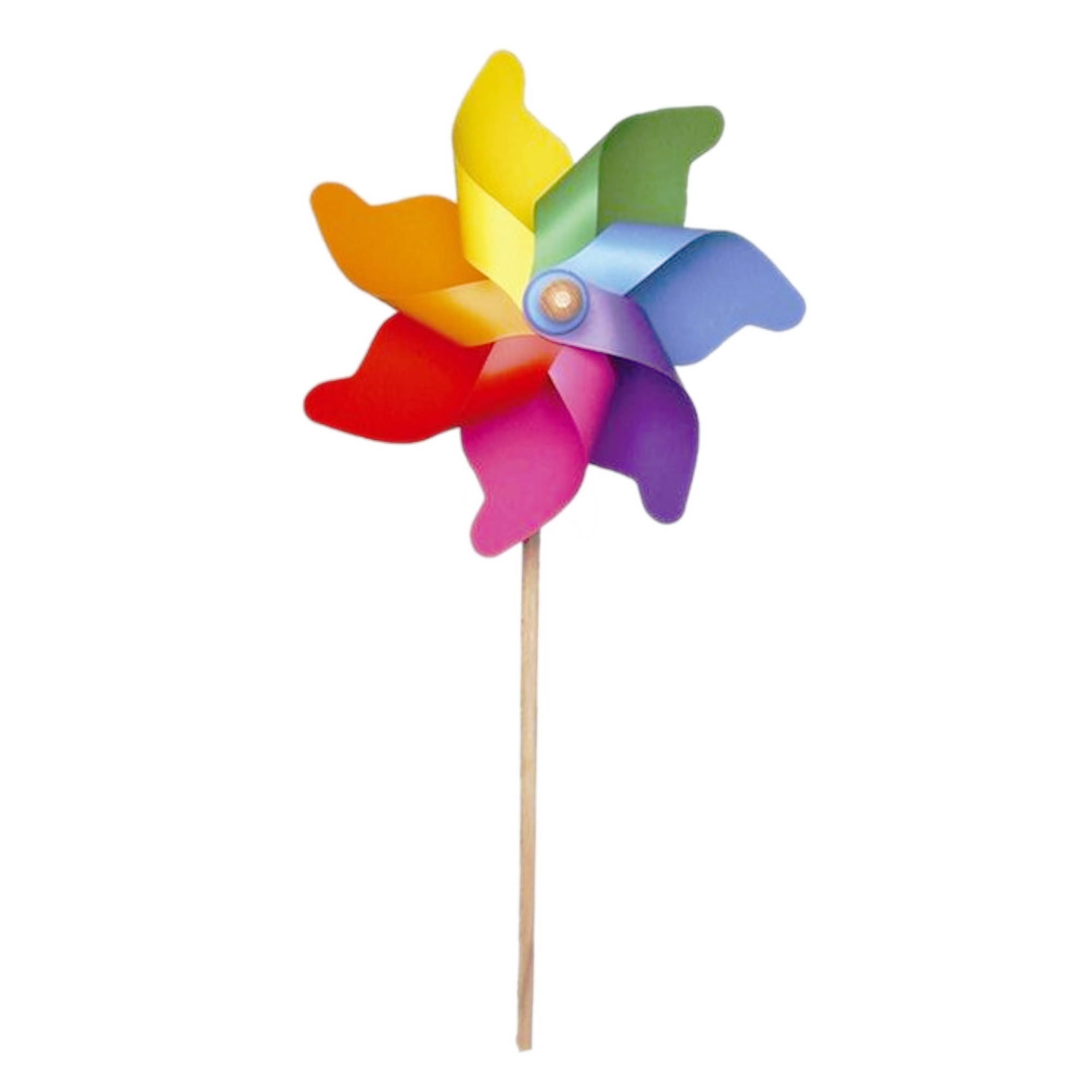 Windmolen - Regenboog - Kunststof - 32x76cm - Met houten stok - 1st.