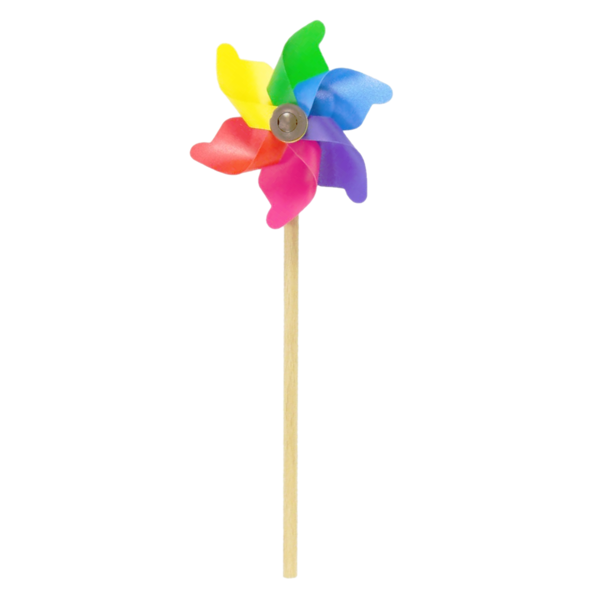 Windmolen - Regenboog - Kunststof - 11x30cm - Met houten stokje - 1 stuks