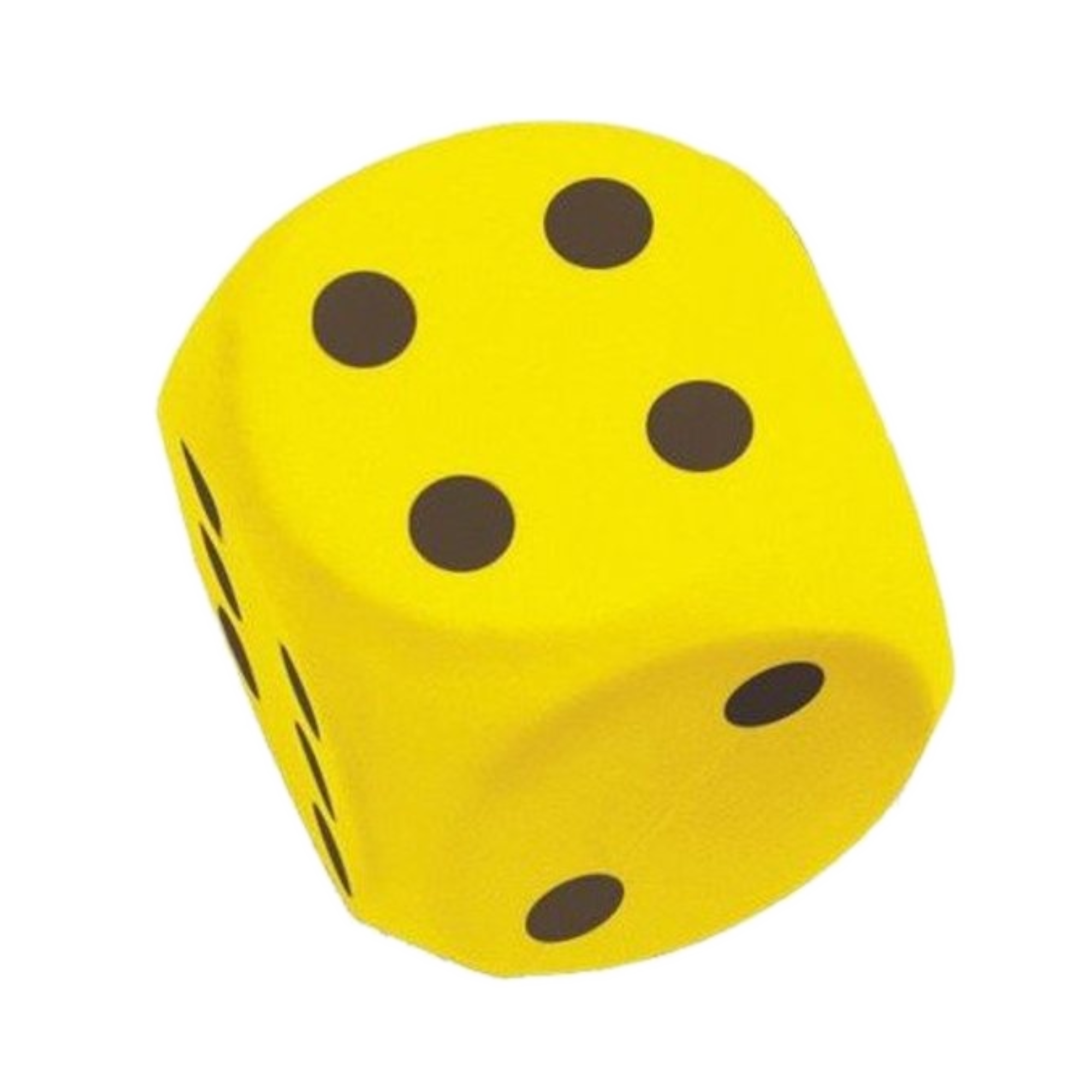 Dobbelsteen - Foam - Geel - 16cm