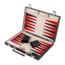 Bordspel - Backgammon - In leren koffer - 36x36cm