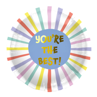 Folat Folieballon - You're the best! - Stripes - 45 cm - Zonder vulling