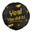Paper Dreams Folieballon - Geslaagd - Yes! You did it - Zwart, goud - 46cm - Zonder vulling