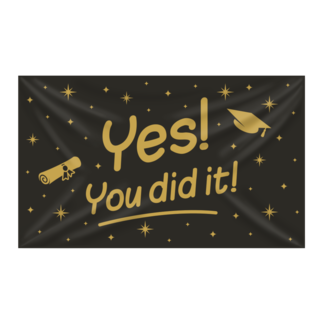 Paper Dreams Vlag - Yes you did it - 150x90cm