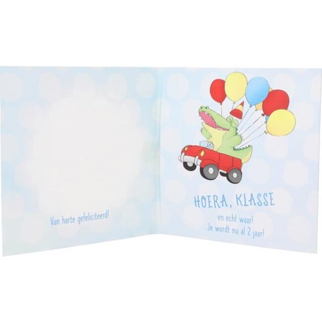 Depesche Kaart - Leeftijd & muziek - 2 jaar - Krokodil - 004A.