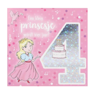 Depesche Kaart - Leeftijd & muziek - 4 jaar - Prinses - 007A.