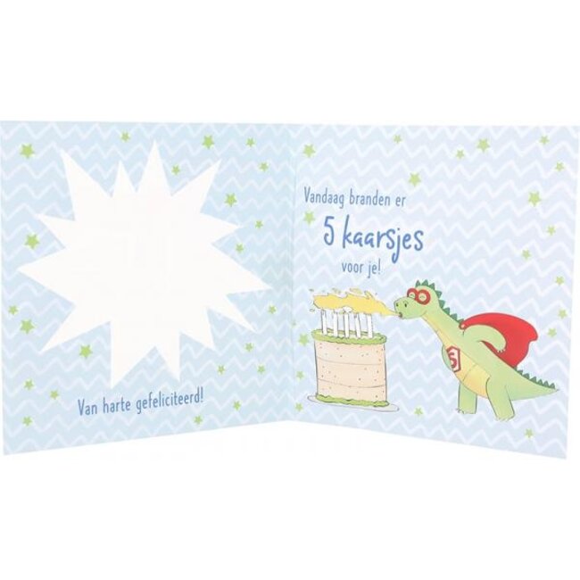 Depesche Kaart - Leeftijd & muziek - 5 jaar - Draak - 010A.