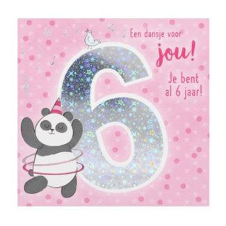 Depesche Kaart - Leeftijd & muziek - 6 jaar - Panda - 011A.