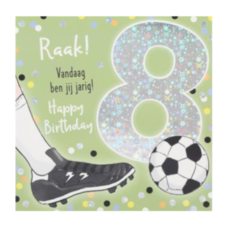 Depesche Kaart - Leeftijd & muziek - 8 jaar - Voetbal - 016A.