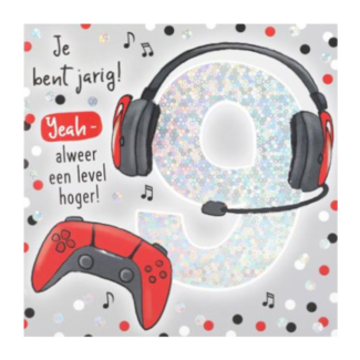 Depesche Kaart - Leeftijd & muziek - 9 jaar - Gamer - 018A.