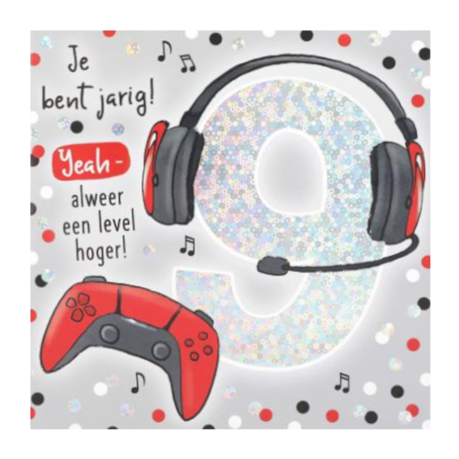 Depesche Kaart - Leeftijd & muziek - 9 jaar - Gamer - 018A.