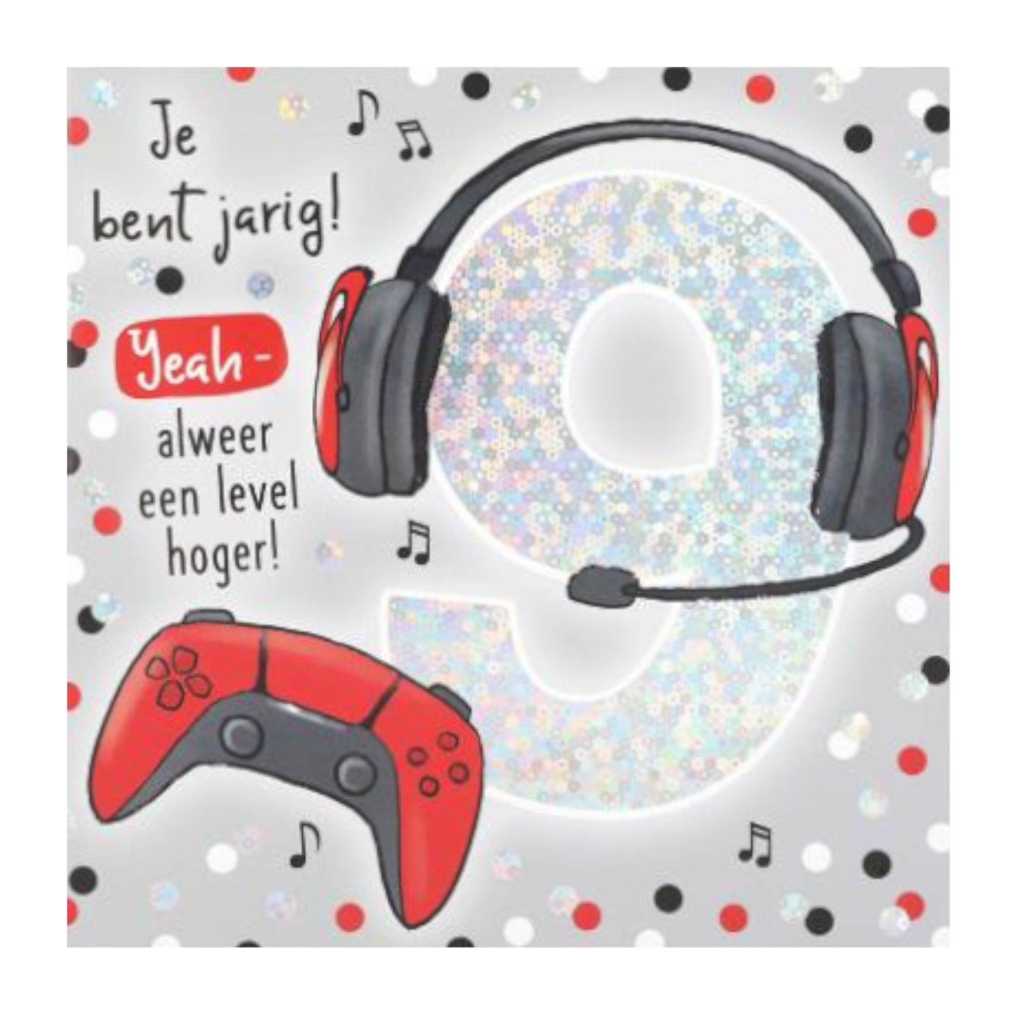 Kaart - Leeftijd & muziek - 9 jaar - Gamer - 018A