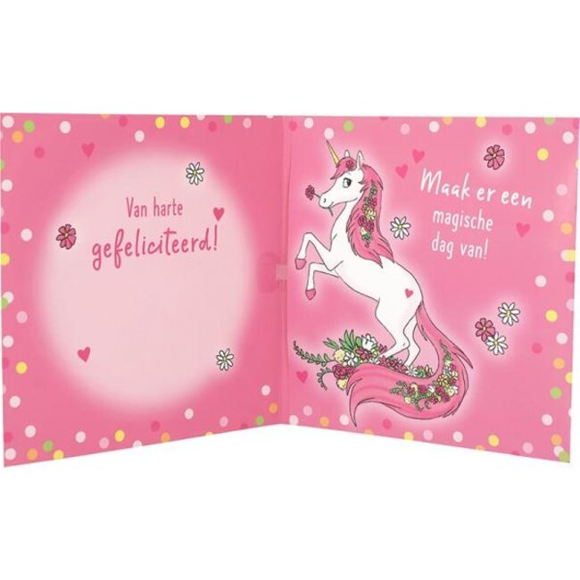 Depesche Kaart - Leeftijd & muziek - 9 jaar - Eenhoorn - 017A.