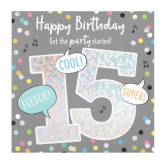 Depesche Kaart - Leeftijd & muziek - 15 jaar - 025A.