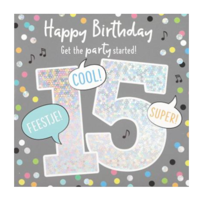 Depesche Kaart - Leeftijd & muziek - 15 jaar - 025A.