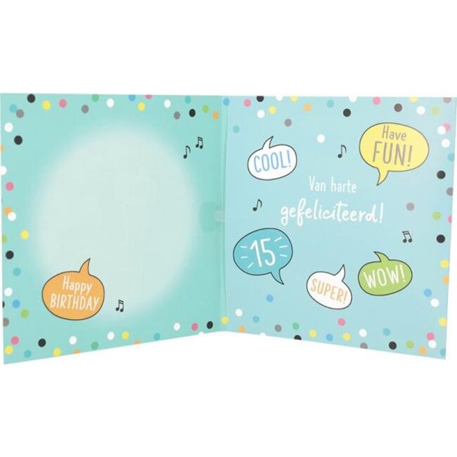 Depesche Kaart - Leeftijd & muziek - 15 jaar - 025A.