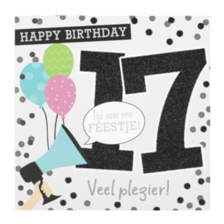 Depesche Kaart - 17 jaar - Leeftijd & muziek - 027A.