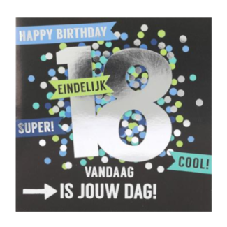 Depesche Kaart - Leeftijd & muziek - 18 jaar - Vandaag is jouw dag - 030A.