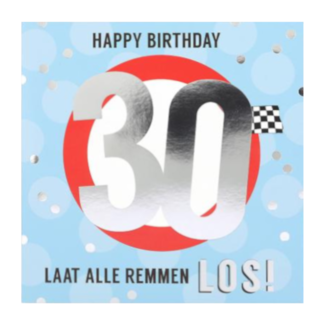 Depesche Kaart - Leeftijd & muziek - 30 jaar - Laat alle remmen los! - 036A.