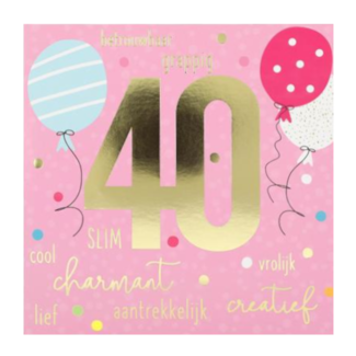 Depesche Kaart - Leeftijd & muziek - 40 jaar - Slim, charmant, vrolijk - 039A.