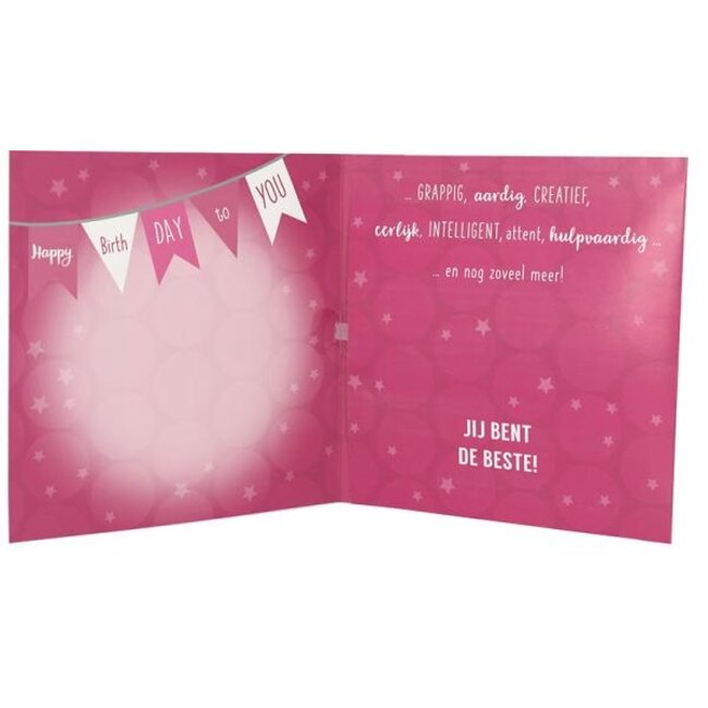 Depesche Kaart - Leeftijd & muziek - 60 jaar - Jij bent gewoon... - Roze - 046A.