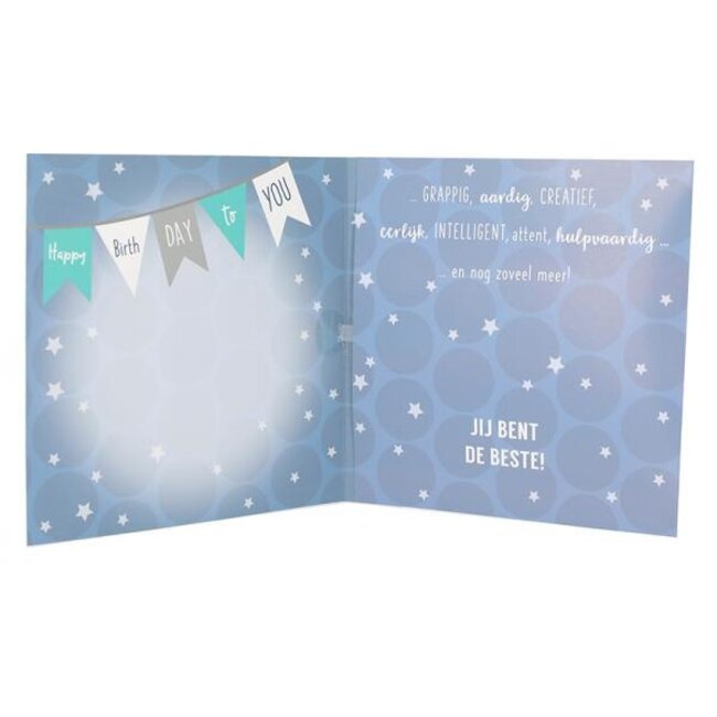 Depesche Kaart - Leeftijd & muziek - 60 jaar - Jij bent gewoon... - Blauw - 047A.