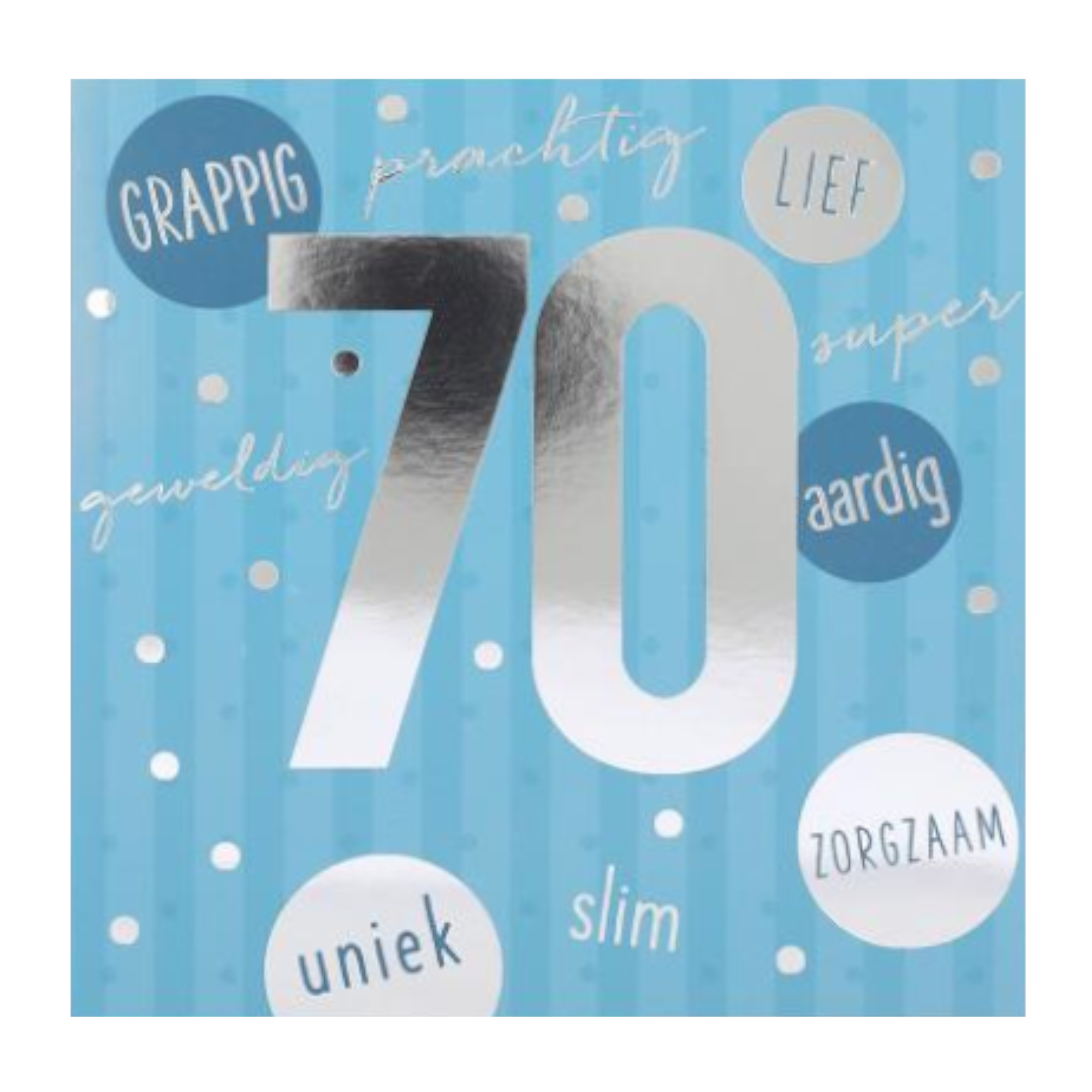Kaart - Leeftijd & muziek - 70 jaar - Blauw - 051A