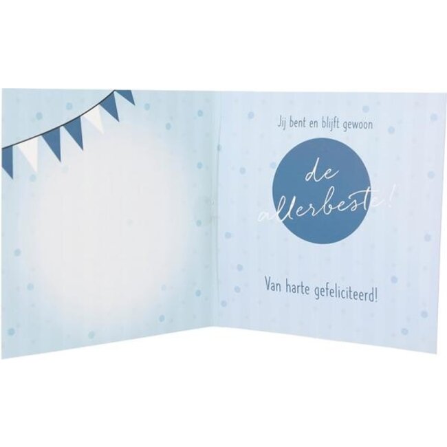 Depesche Kaart - Leeftijd & muziek - 70 jaar - Blauw - 051A.