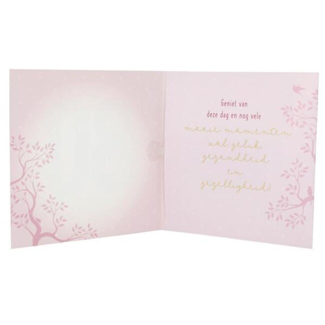 Depesche Kaart - Leeftijd & muziek - 80 jaar - Roze - 054A.