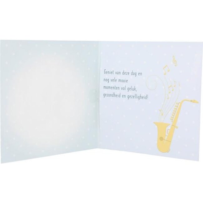 Depesche Kaart - Leeftijd & muziek - 80 jaar - Blauw - 053A.