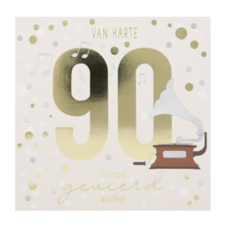 Depesche Kaart - Leeftijd & muziek - 90 jaar - 056A.