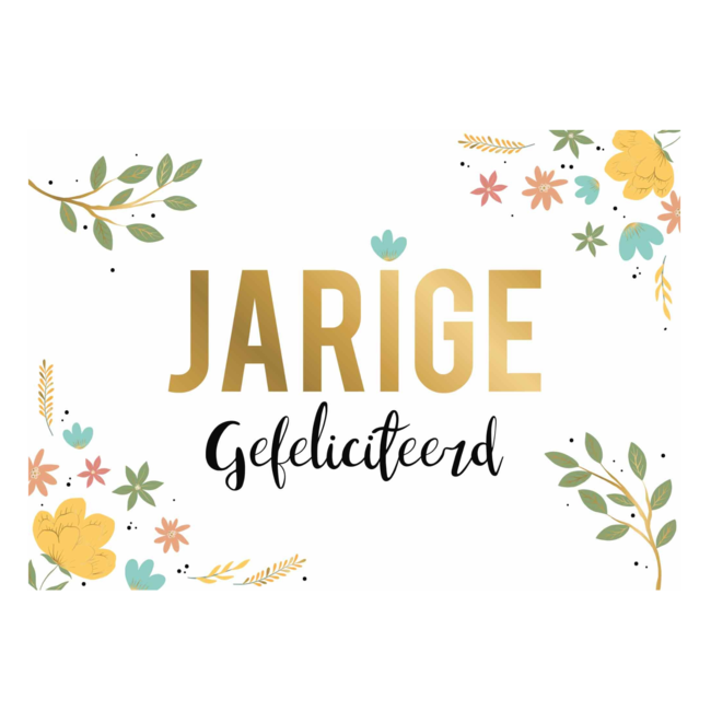 Artige Kaart - Daisy - Jarige Gefeliciteerd - DSY052