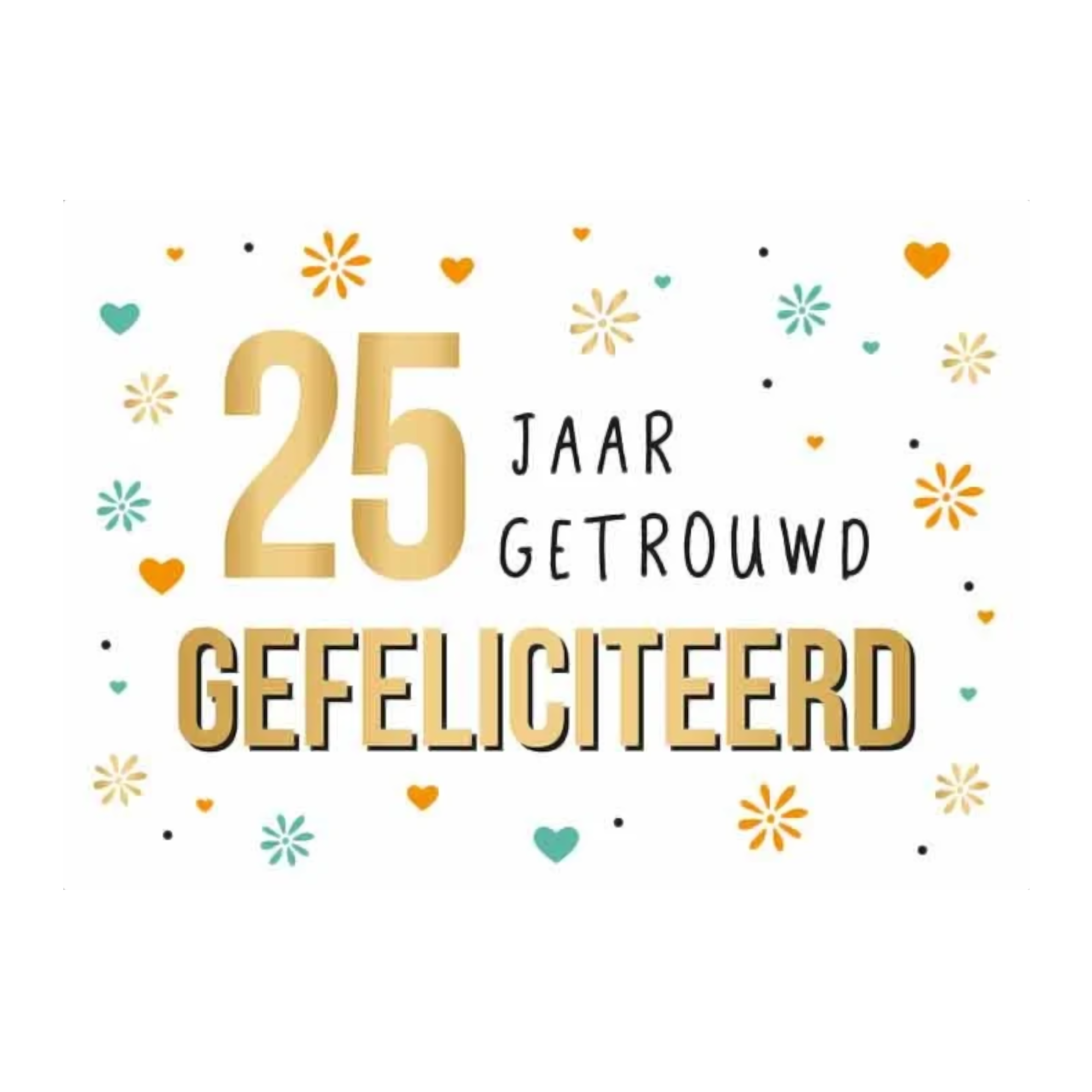 Kaart - Daisy - 25 jaar getrouwd - DSY024