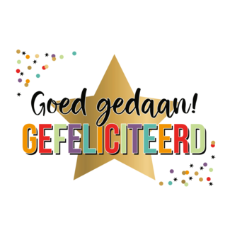 Artige Kaart - Daisy - Goed gedaan! Gefeliciteerd - DSY053