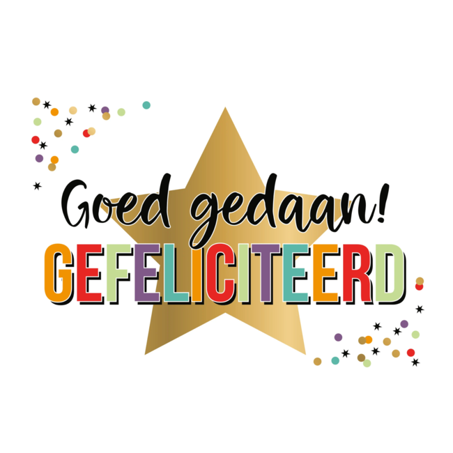 Artige Kaart - Daisy - Goed gedaan! Gefeliciteerd - DSY053