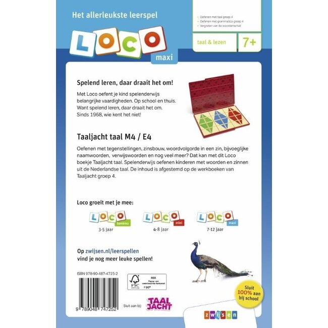 Loco Leerspellen Loco Maxi - Boekje - Taaljacht - Taal M4 / E4