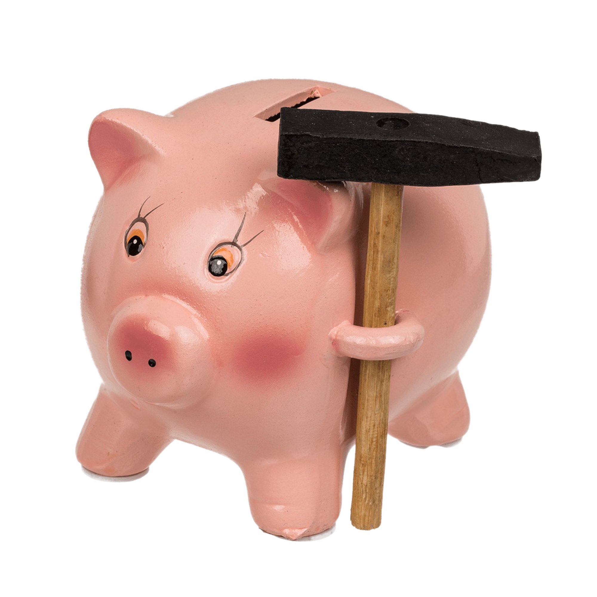 Spaarpot - Varken - Met hamer - 15cm