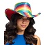PartyXplosion Hoed - Cowboy - Regenboog - Pailletten