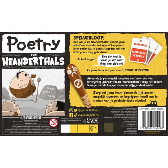 Asmodee Spel - Poetry for Neanderthals - NL