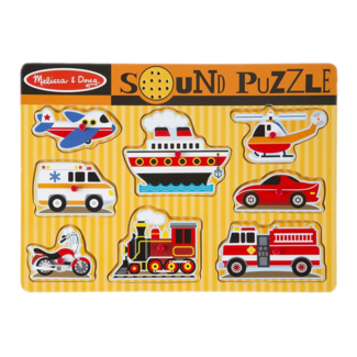 Melissa & Doug Puzzel - Voertuigen - Met geluid - 8st.