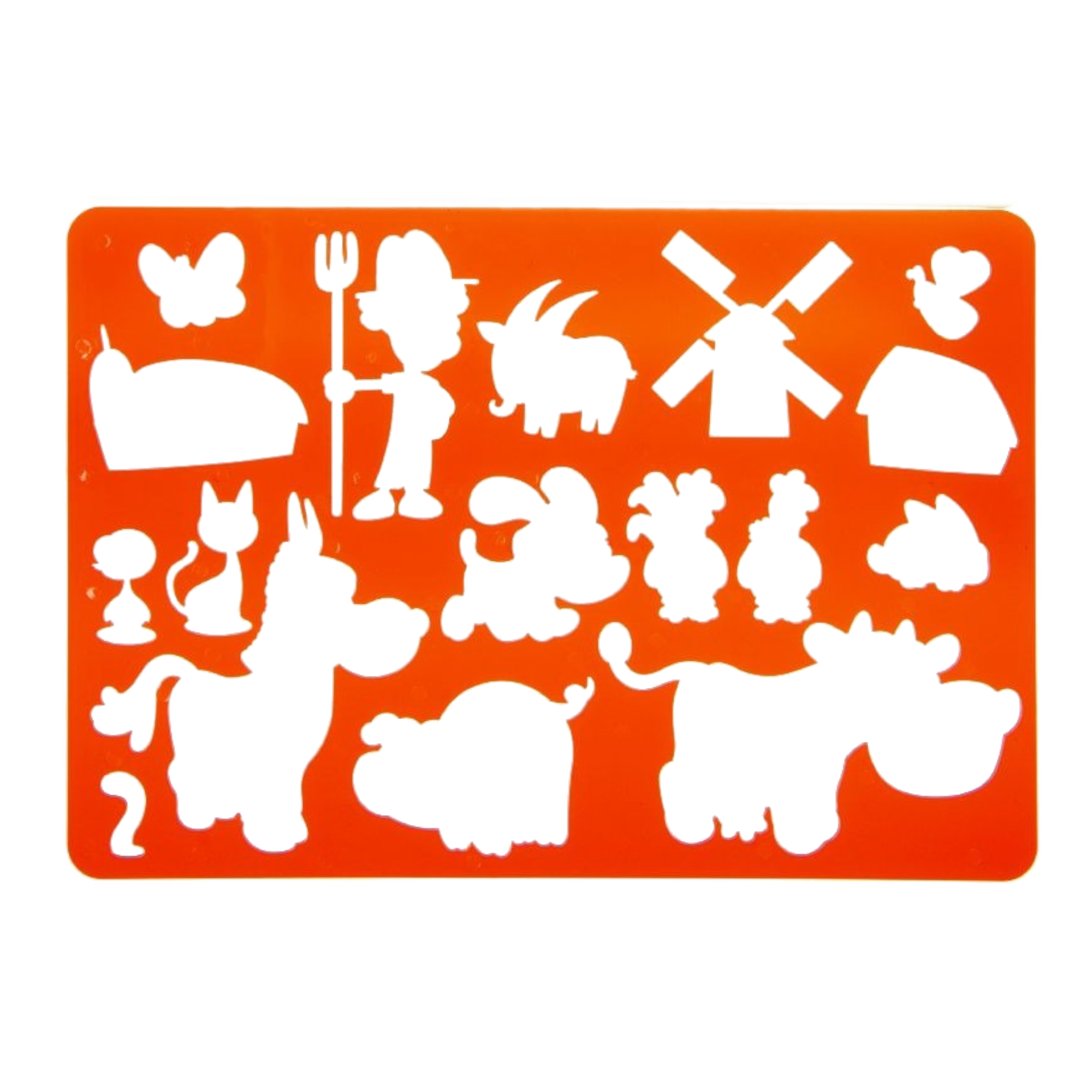 Tekensjabloon - Boerderij dieren - 18,5x26,7cm