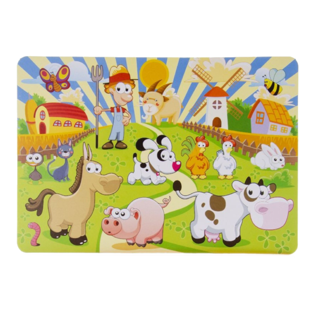 Ebru Tekensjabloon - Boerderij dieren - 18,5x26,7cm